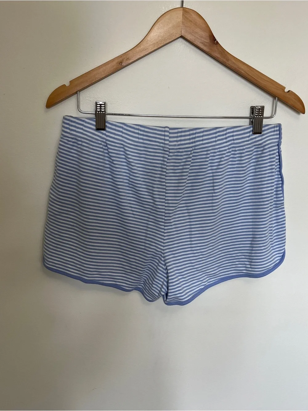 Lake Womens Striped Pajama Shorts Size M Blue & White